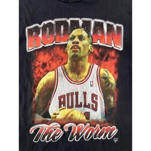 NBA Dennis Rodman T-shirt Mens Small Basketball Mitchell & Ness Black The Worm